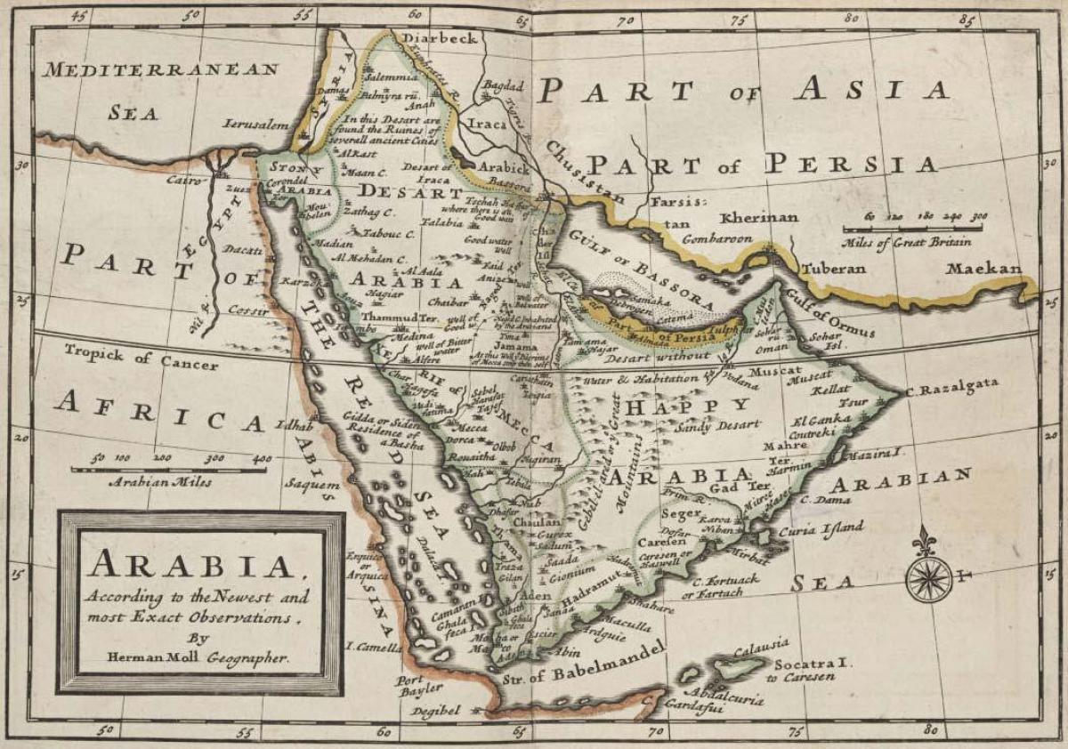 Eski Suudi Arabistan haritası 