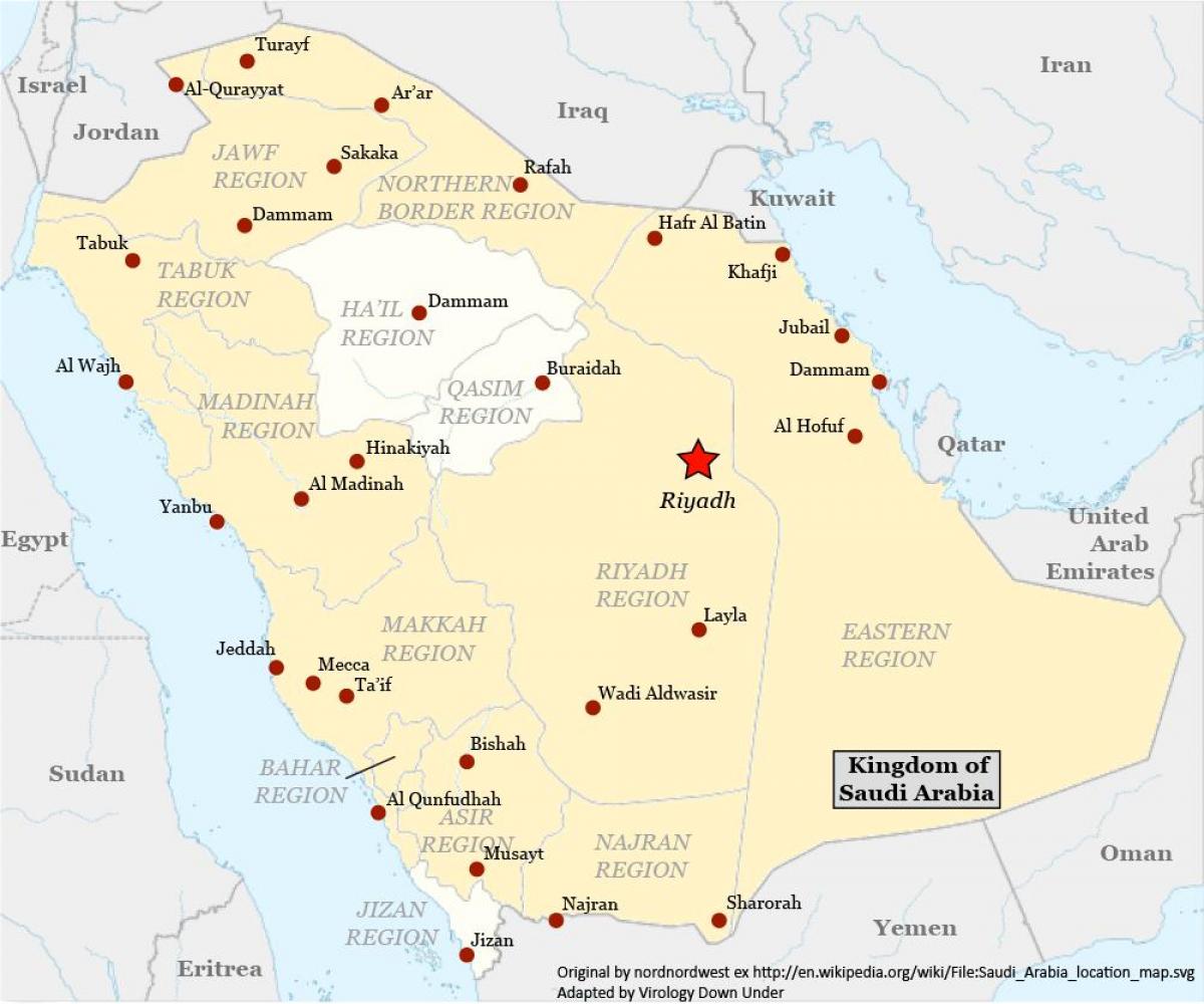 Najran Suudi Arabistan haritası 