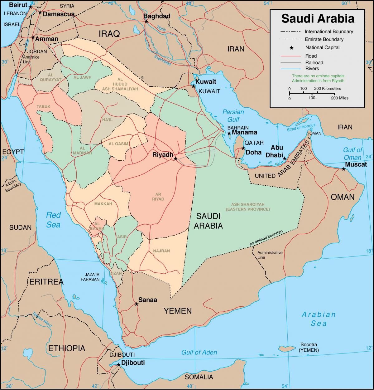 Suudi Arabistan bölgeleri göster