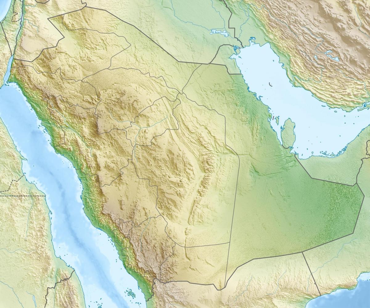 Suudi Arabistan haritası Dağları