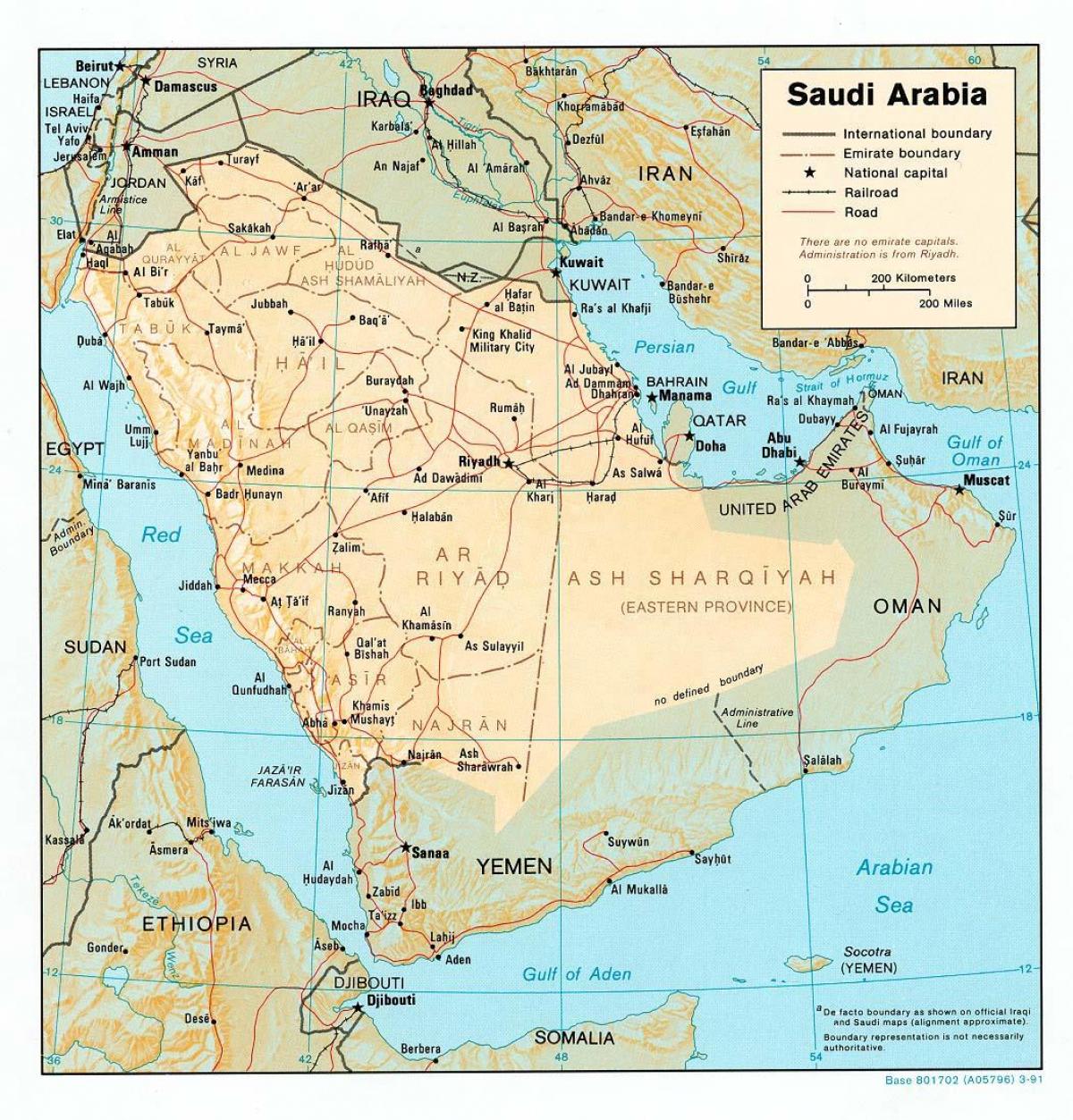 Suudi Arabistan harita hd