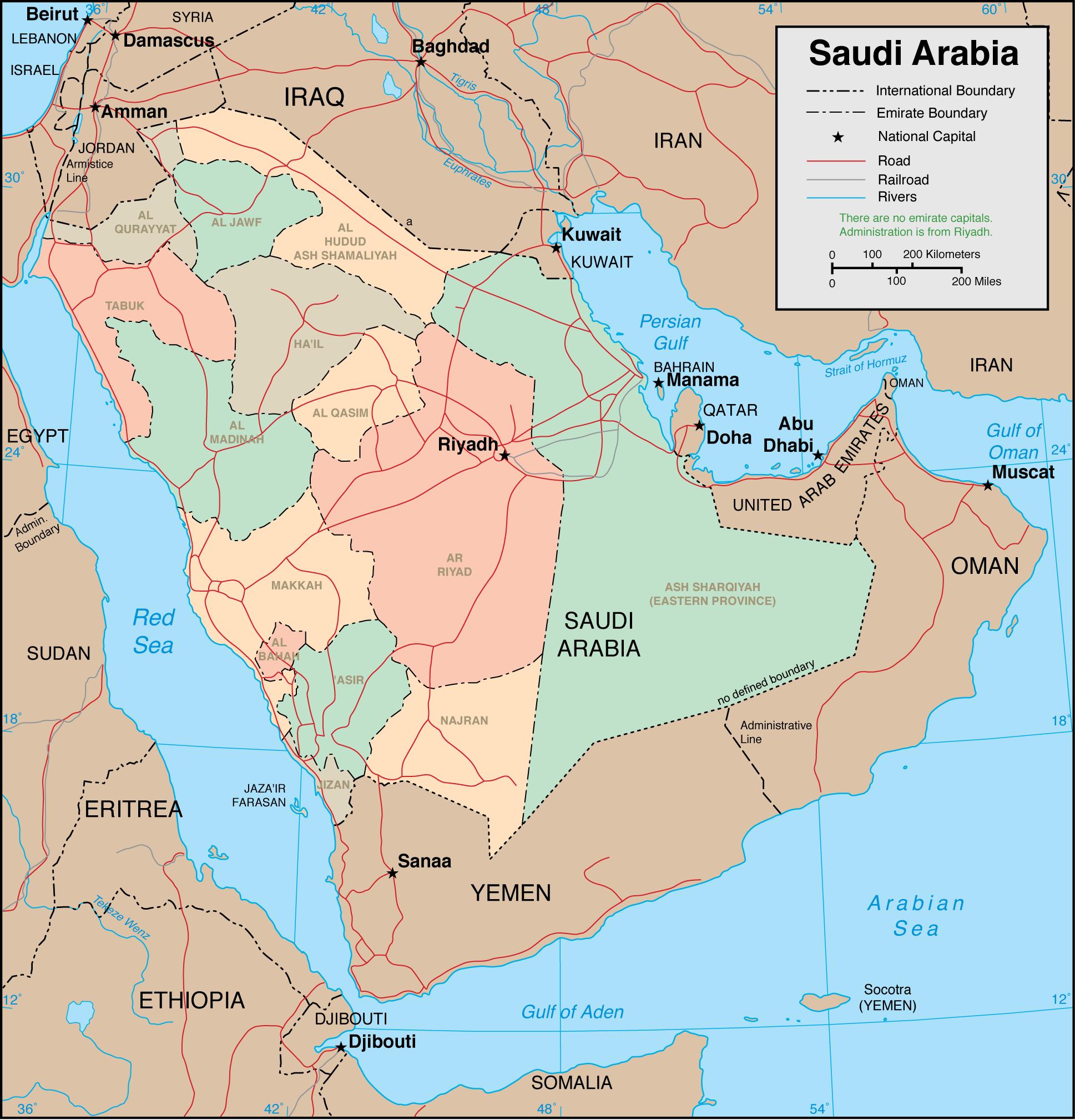 Suudi Arabistan Bölge Haritası - Suudi Arabistan Bölgeleri Haritası ...