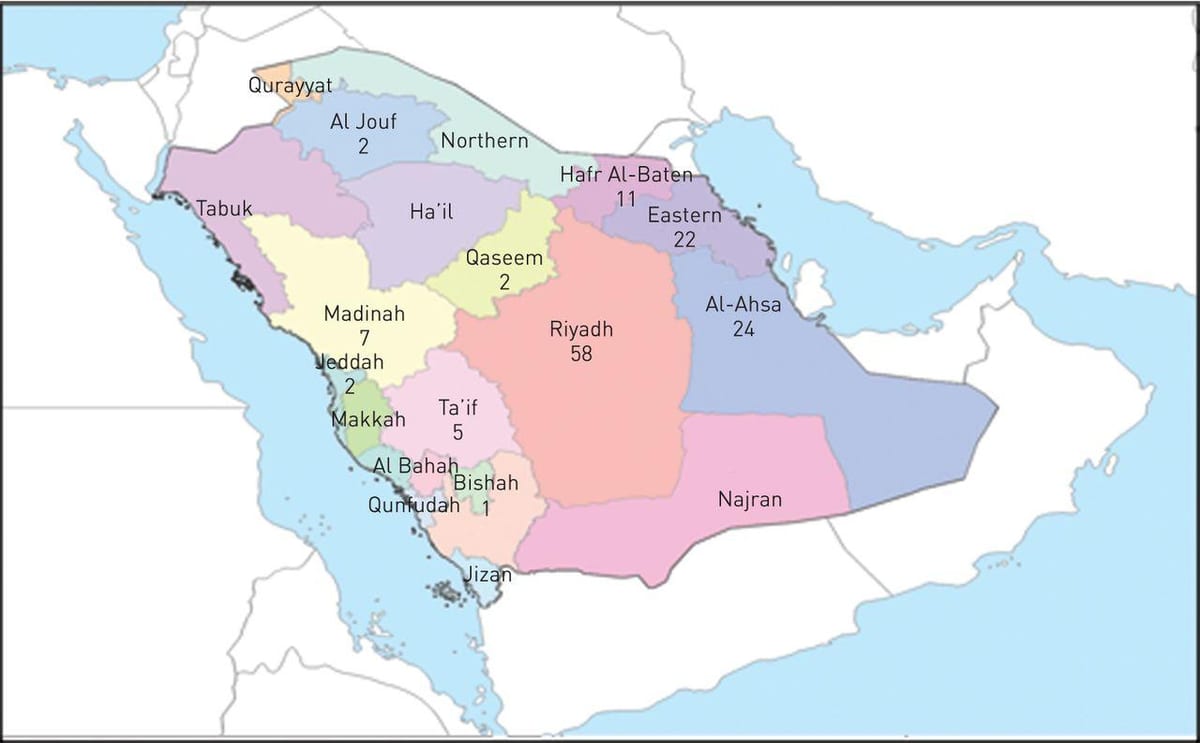 El ' - hasa Suudi Arabistan haritası