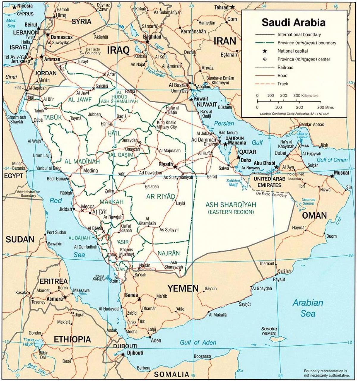 Suudi Arabistan siyasi haritası