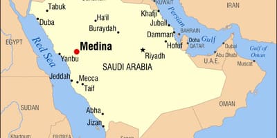 Medine Suudi Arabistan haritası 