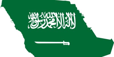 Suudi Arabistan haritası bayrak