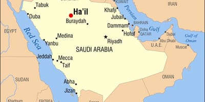 Hail, Suudi Arabistan harita 