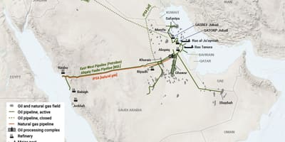 Suudi Arabistan petrol harita