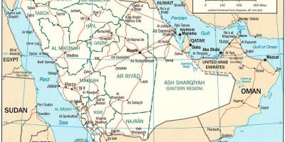 Suudi Arabistan siyasi haritası